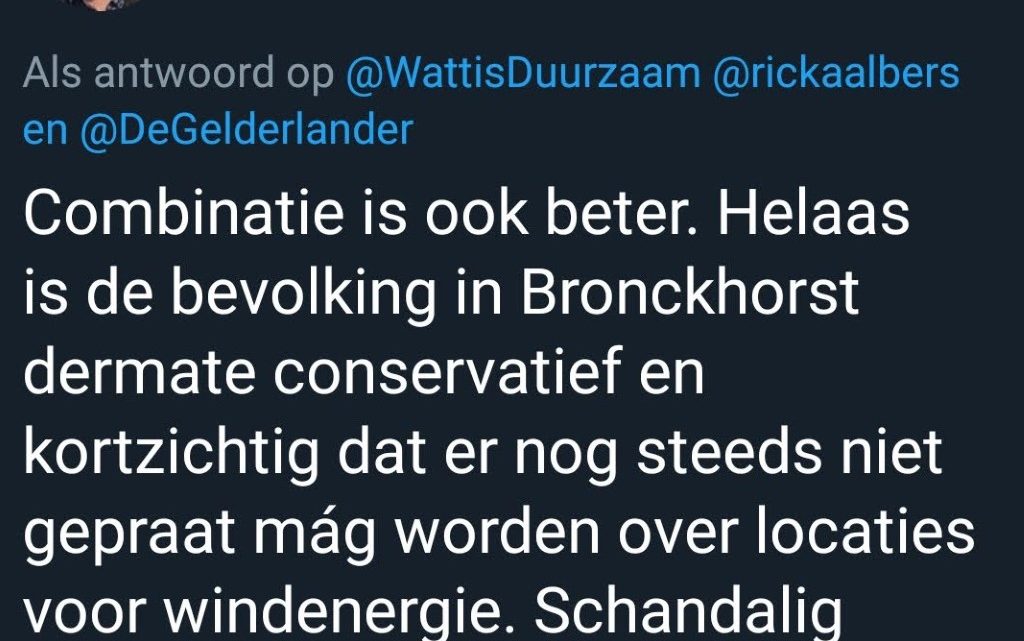 GroenLinks: de bevolking van Bronckhorst is kortzichtig en gedraagt zich schandalig